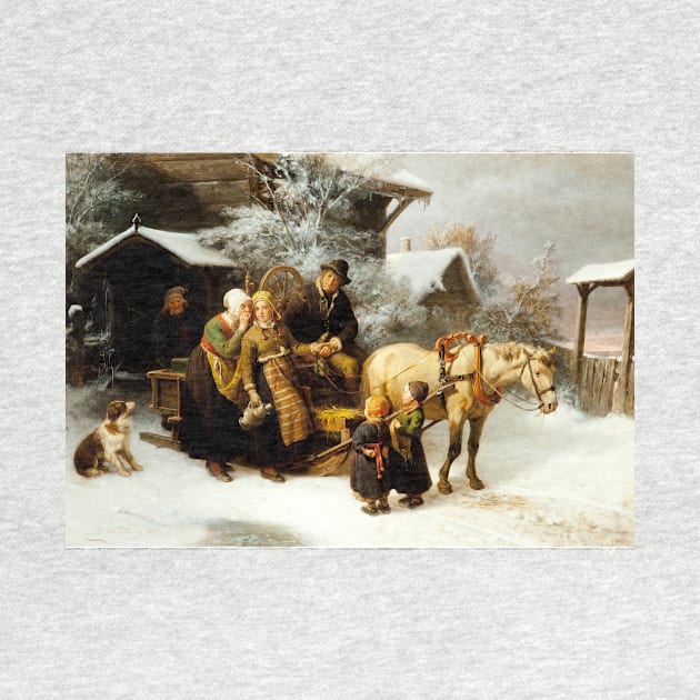 Leaving Home (Dalecarlian Scene) by Bengt Nordenberg by Classic Art Stall